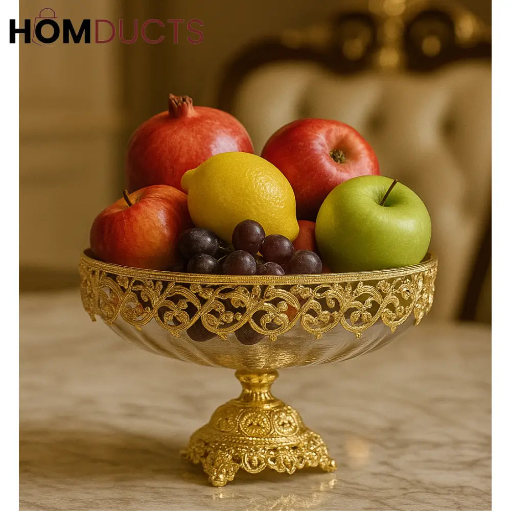 Regal Gold Fruit & Dessert Pedestal Bowl