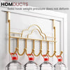 Regalia Luxe Over-the-Door Hook Rack – 7 Golden Hooks