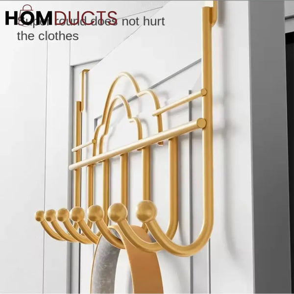 Regalia Luxe Over-the-Door Hook Rack – 7 Golden Hooks
