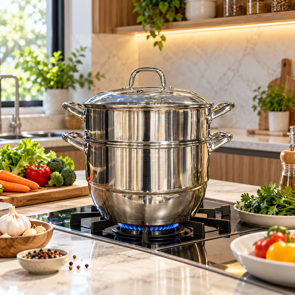 Renyo stainless steel double steamer 28cm