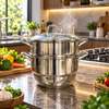 Renyo stainless steel double steamer 30cm