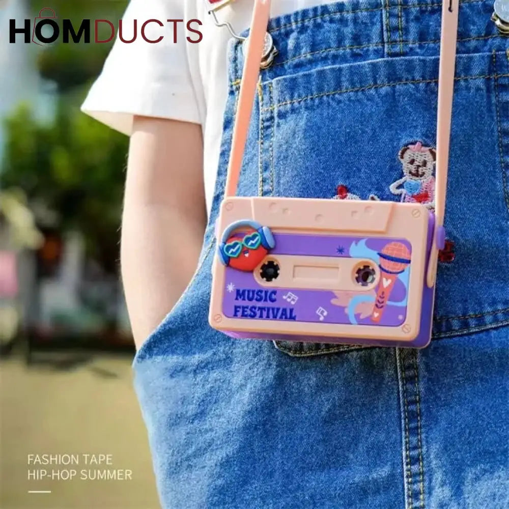 Retro Cassette Neck Fan & Voice Recorder - Stay Cool & Capture Ideas On the Go
