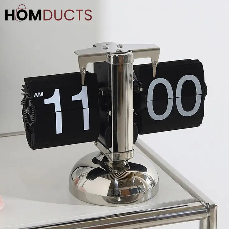 Retro Flip Clock – Vintage Style Desk Clock with Large Display Numbers