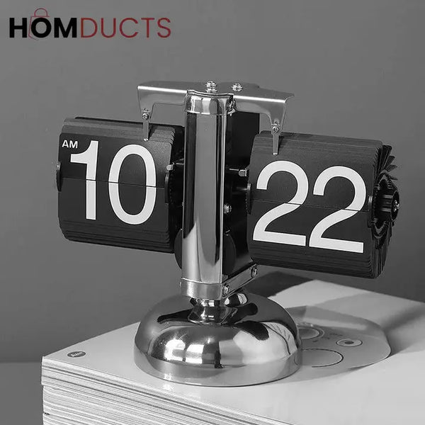 Retro Flip Clock – Vintage Style Desk Clock with Large Display Numbers