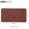 Reusable Silicone Birthday Chocolate & Cake Decorating Mold - Letters, Numbers & Shapes