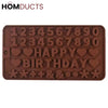Reusable Silicone Birthday Chocolate & Cake Decorating Mold - Letters, Numbers & Shapes