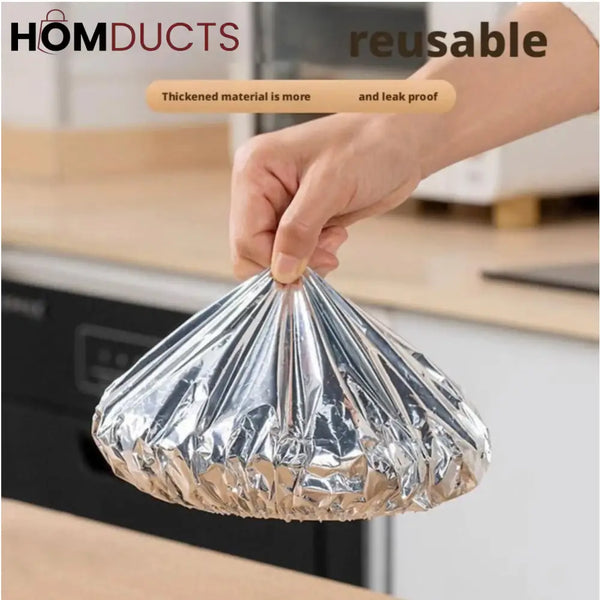 Reusable Thermal Food Covers – Heat-Insulating Aluminum Foil Lid (10pcs)