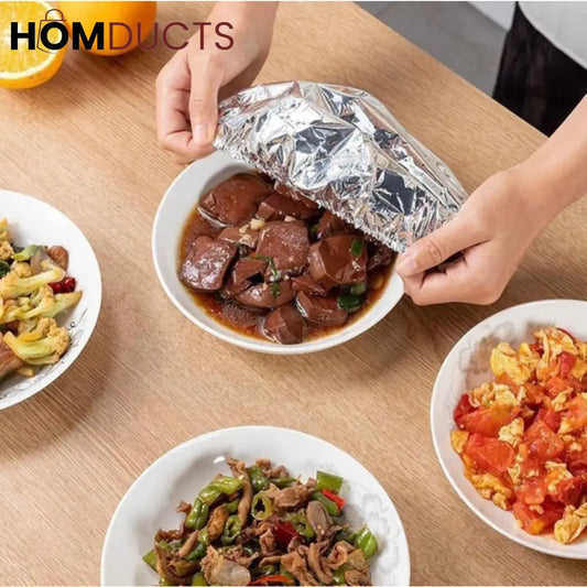 Reusable Thermal Food Covers – Heat-Insulating Aluminum Foil Lid (10pcs)