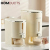 Rice Dispenser Container – Airtight Wall-Mounted Dry Food Storage with One-Touch Measuring Cup for Kitchen Pantry