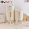 Rice Dispenser Container – Airtight Wall-Mounted Dry Food Storage with One-Touch Measuring Cup for Kitchen Pantry