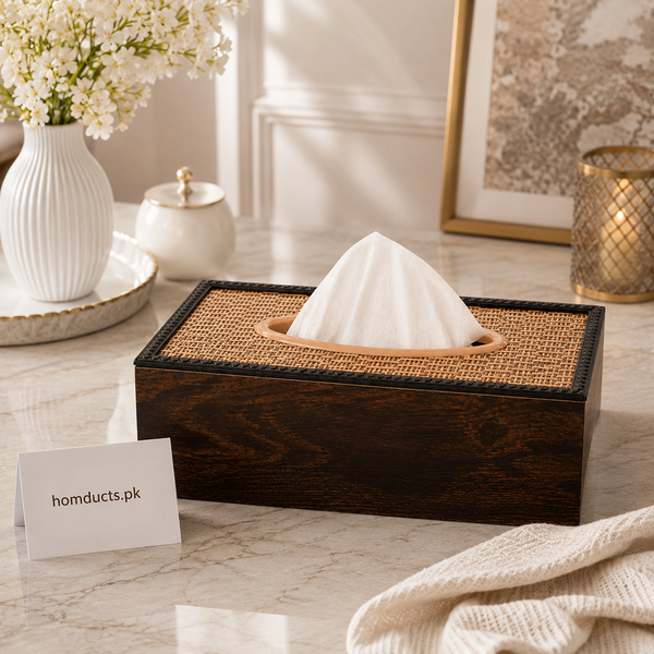 Fancy Wooden Tissue Box – Premium Decorative Tissue Holder