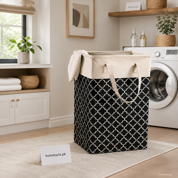 Premium Foldable Laundry Basket with Handles – Large Capacity Multipurpose Clothes & Storage Organizer