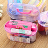 Portable Sewing Kit Organizer Box with Handle – Complete Travel Sewing & Stitching Storage Kit