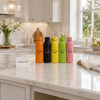 500ML Smile Glass Water Bottle with Protective Plastic Outer & Leak-Proof Lid – Cute BPA-Free Reusable Drinking Bottle