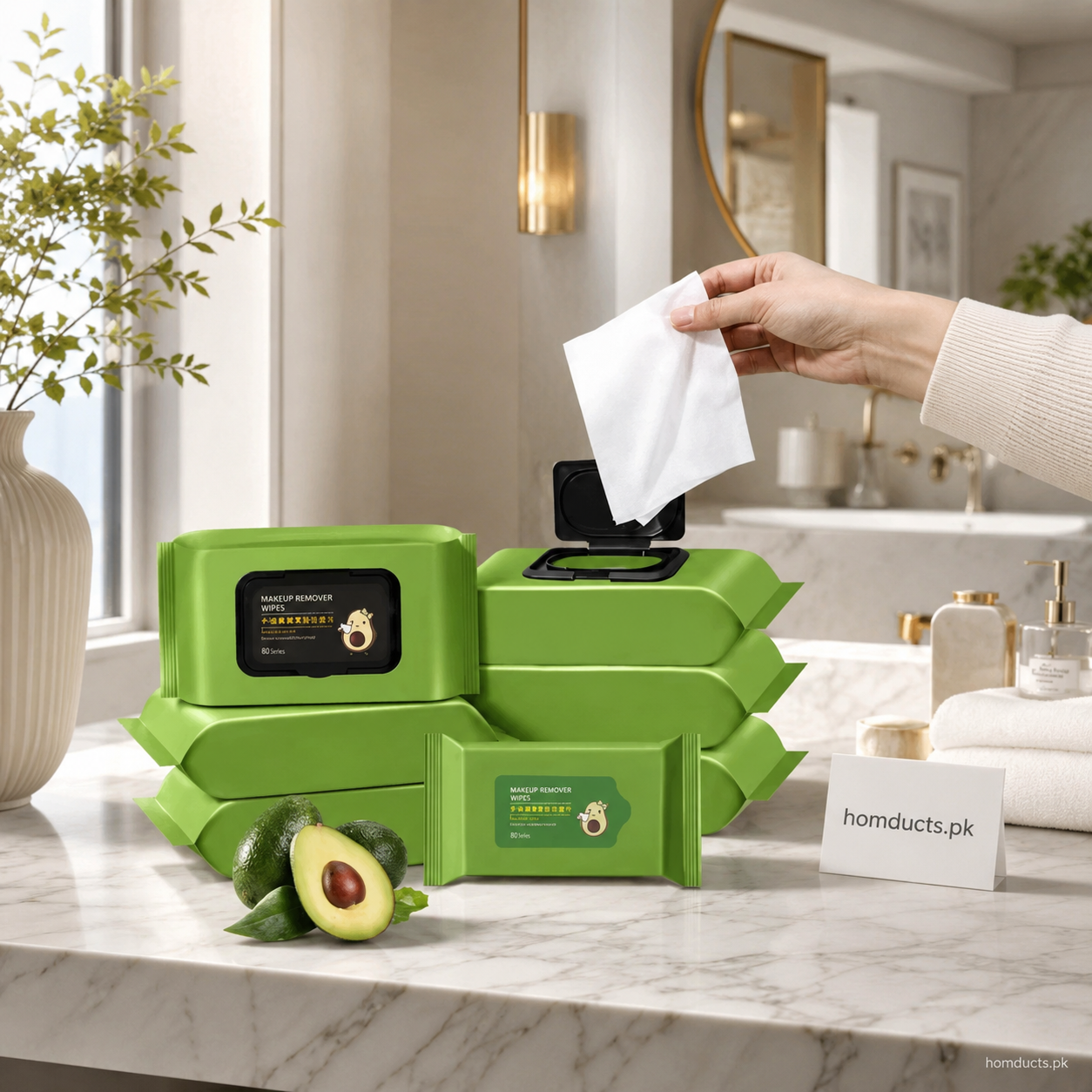 Avocado Makeup Remover Wipes – Gentle Cleansing & Moisturizing Facial Wipes