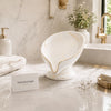 Danny Home Premium White Ceramic Marble Soap Dish with Gold Trim – Elegant Bathroom Accessory
