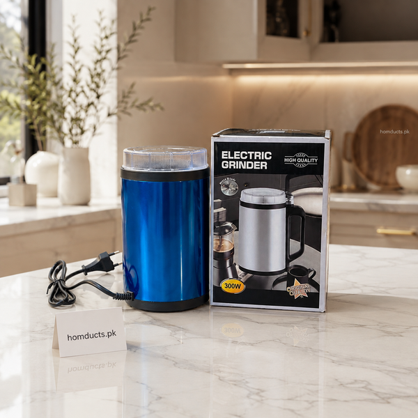 300W Electric Coffee & Spice Grinder – Stainless Steel Multipurpose Grinder for Coffee Beans, Spices & Dry Ingredients