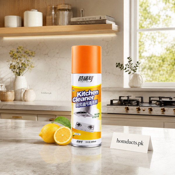 Powerful Kitchen Cleaner Spray 260ml – Heavy Duty Grease & Oil Remover with Fresh Lemon Scent