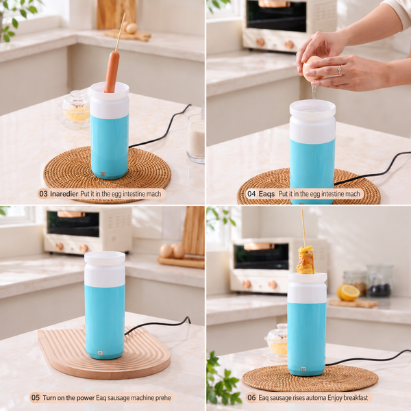 Electric Egg & Sausage Roll Maker – Automatic Breakfast Cooking Machine