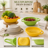 Multi-Purpose Plastic Drain Basket with Handle – Fruit & Vegetable Washing Colander