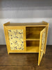 Compact Wooden Storage Cabinet with Floral Doors – Small Multi-Purpose Organizer