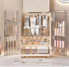 Luxury Acrylic Makeup Organizer Box with Drawers & Transparent Doors – Large Cosmetic Storage Cabinet for Skincare, Brushes & Beauty Essentials