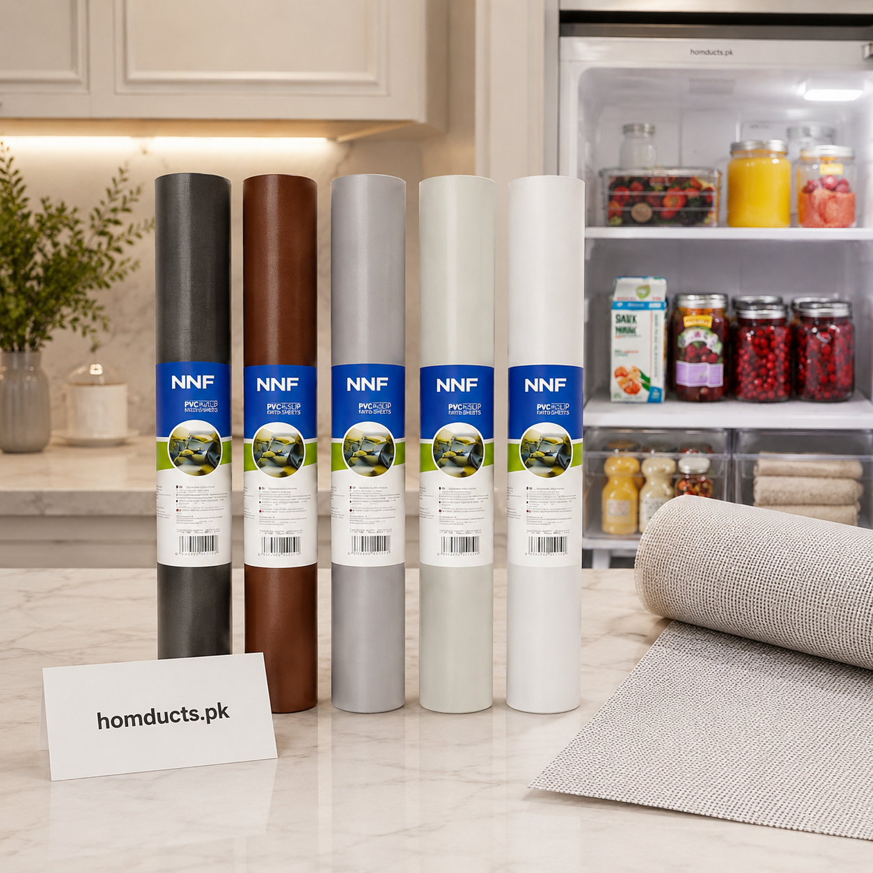 PVC Anti-Slip Shelf & Drawer Liner Roll 45×150cm – Non-Slip Fridge, Kitchen Cabinet & Cupboard Mat