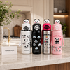 550ml Cute Panda Stainless Steel Vacuum Insulated Water Bottle with Carry Strap – Hot & Cold Flask for Kids & Adults