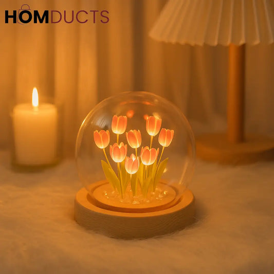 Romantic LED Tulip Flower Dome Light