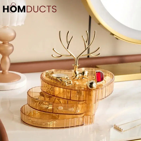 Rotatable Heart Shape Jewelery Organizer J & C