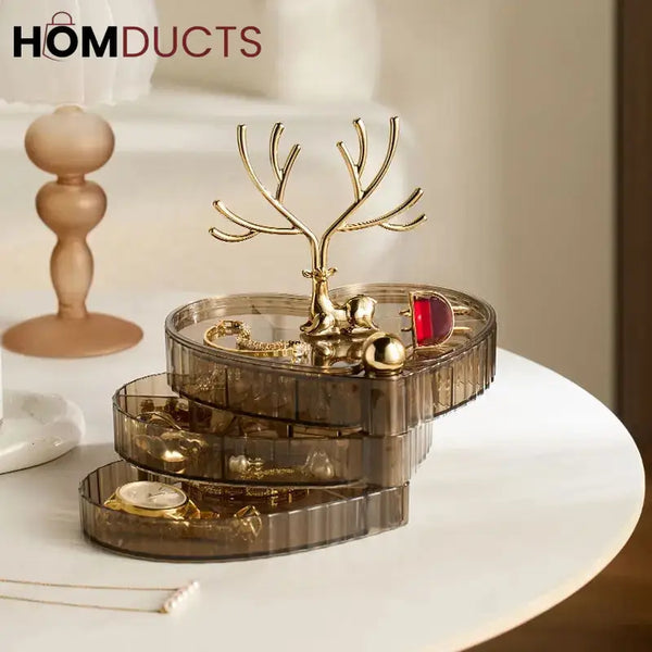 Rotatable Heart Shape Jewelery Organizer J & C