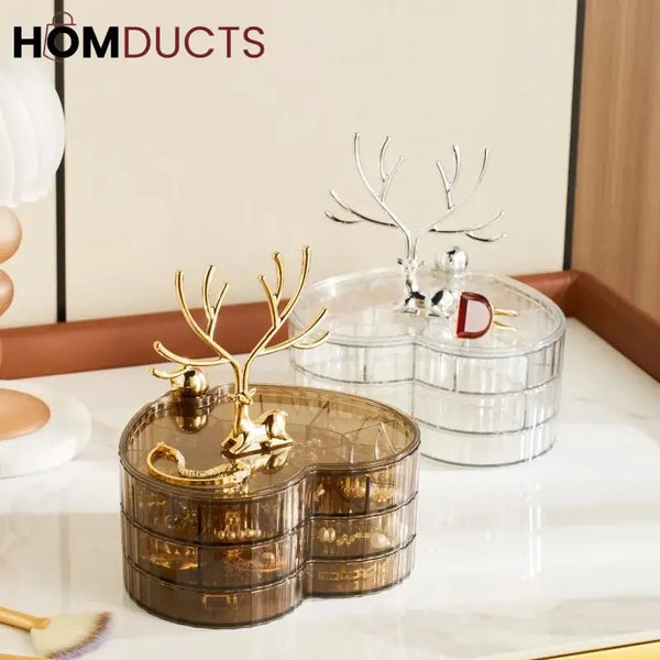 Rotatable Heart Shape Jewelery Organizer J & C