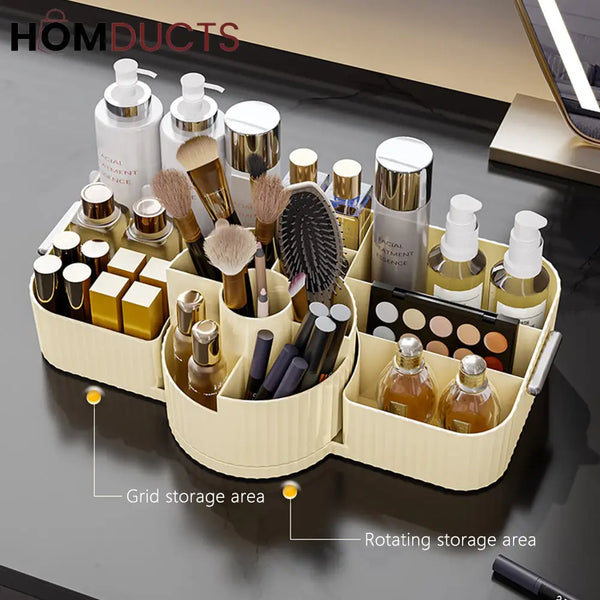 Rotating Cosmetic Organizer With Large Storage