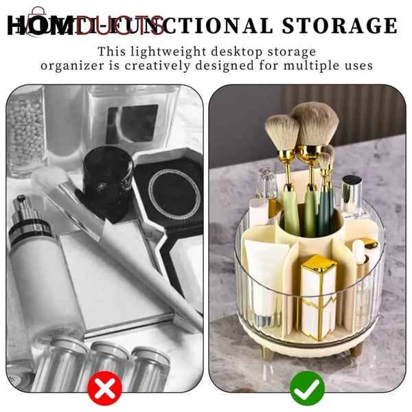 Rotating Desktop Makeup Brushes Organizer J & C