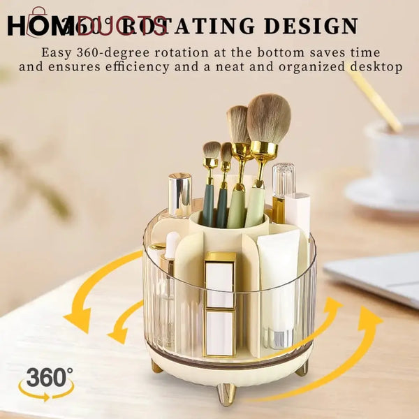 Rotating Desktop Makeup Brushes Organizer J & C
