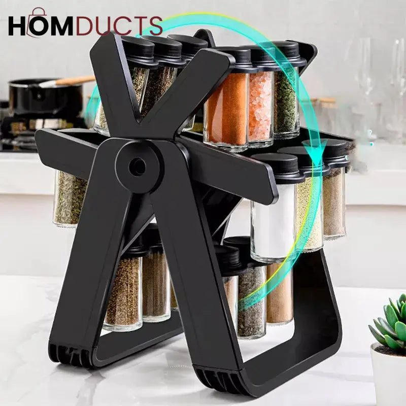 Rotating Ferris Wheel Glass Seasoning Rack