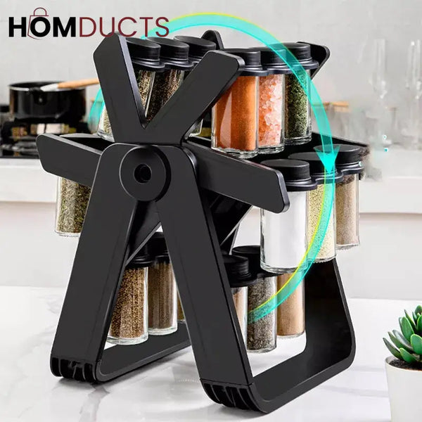 Rotating Ferris Wheel Glass Seasoning Rack
