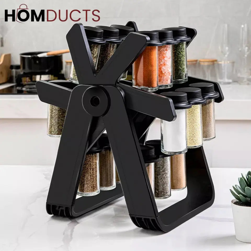Rotating Ferris Wheel Glass Seasoning Rack