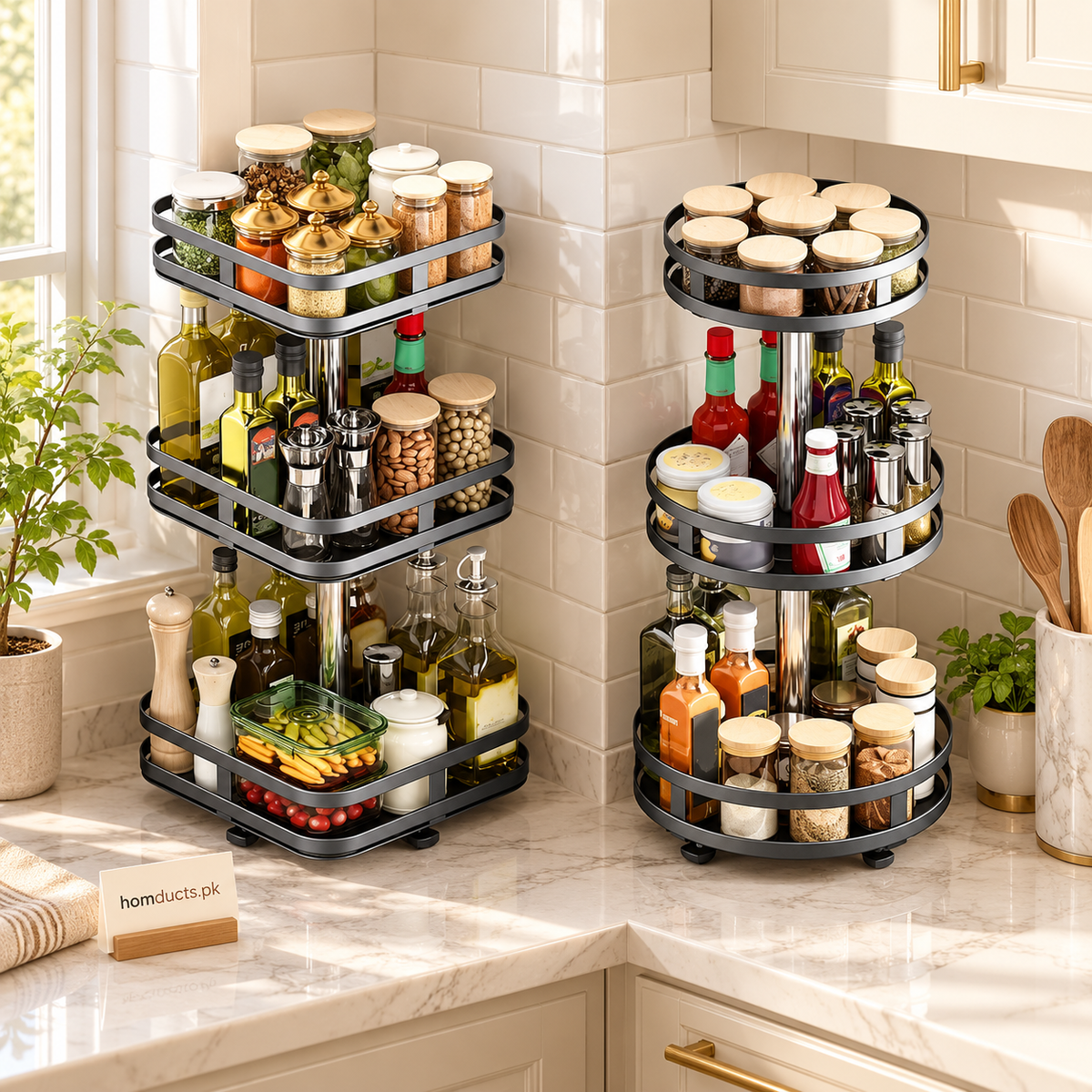 Rotating Iron Storage Rack | Homducts.pk