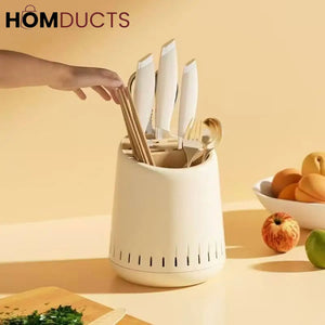 Rotating Jumbo Utensil Holder: Large Capacity Kitchen Organizer