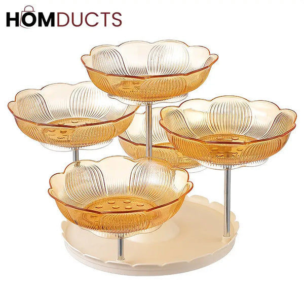 Rotating Luxury Fruit Plate - Elegant Snack & Candy Serving Tray
