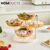 Rotating Luxury Fruit Plate - Elegant Snack & Candy Serving Tray