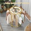 Rotating Round Garment Rack with Wheels - Freestanding Metal Clothing Organizer for Home & Retail