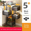 Rotating Square Kitchen Storage Trolly