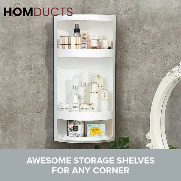 Rotating Wall Mounted Storage Cabinet - Space Saving Organizer