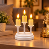 Warm White 3-Light LED Candle with Round Base – 1 Complete Unit lifestyle