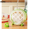 Round Beverage Dispenser & Ice Cube Maker Set – Cool Summer Portable Juice Jug with Handle Straw & Manual Ice Press Lid