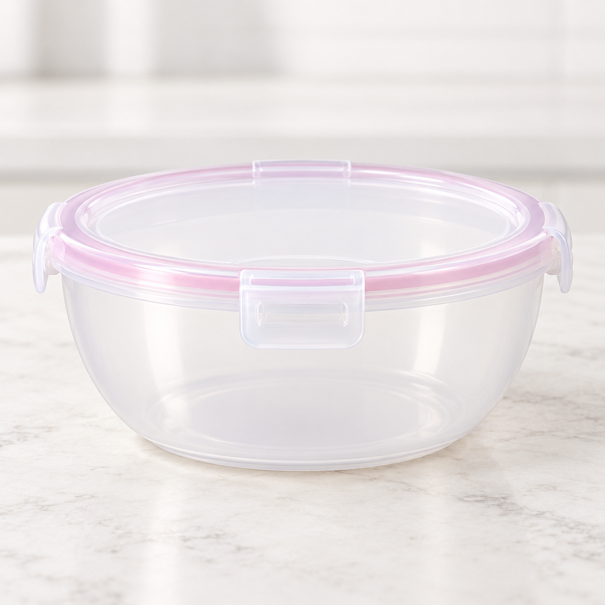 Round airtight food storage bowl with locking lid 1.5 litre