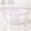 Round airtight food storage bowl with locking lid 1.5 litre