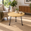 42cm Round Wooden Folding Side Table – Portable Tray Table